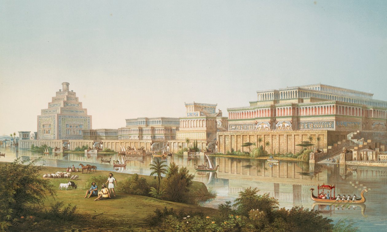 Les palais de Nimroud [Calah] restaurés, 1853 - Austen Henry Layard
