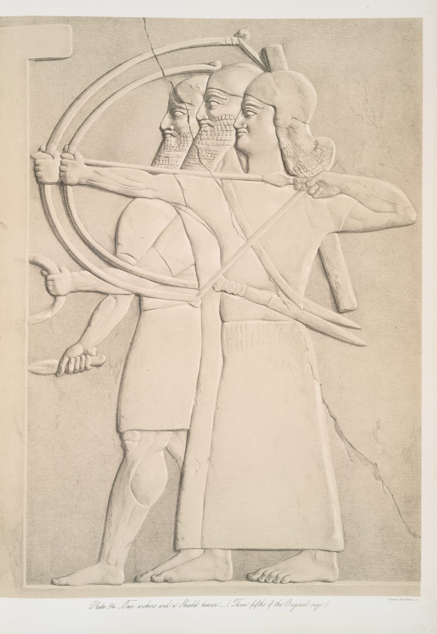 Deux archers et un porte-bouclier, 1849 - Austen Henry Layard
