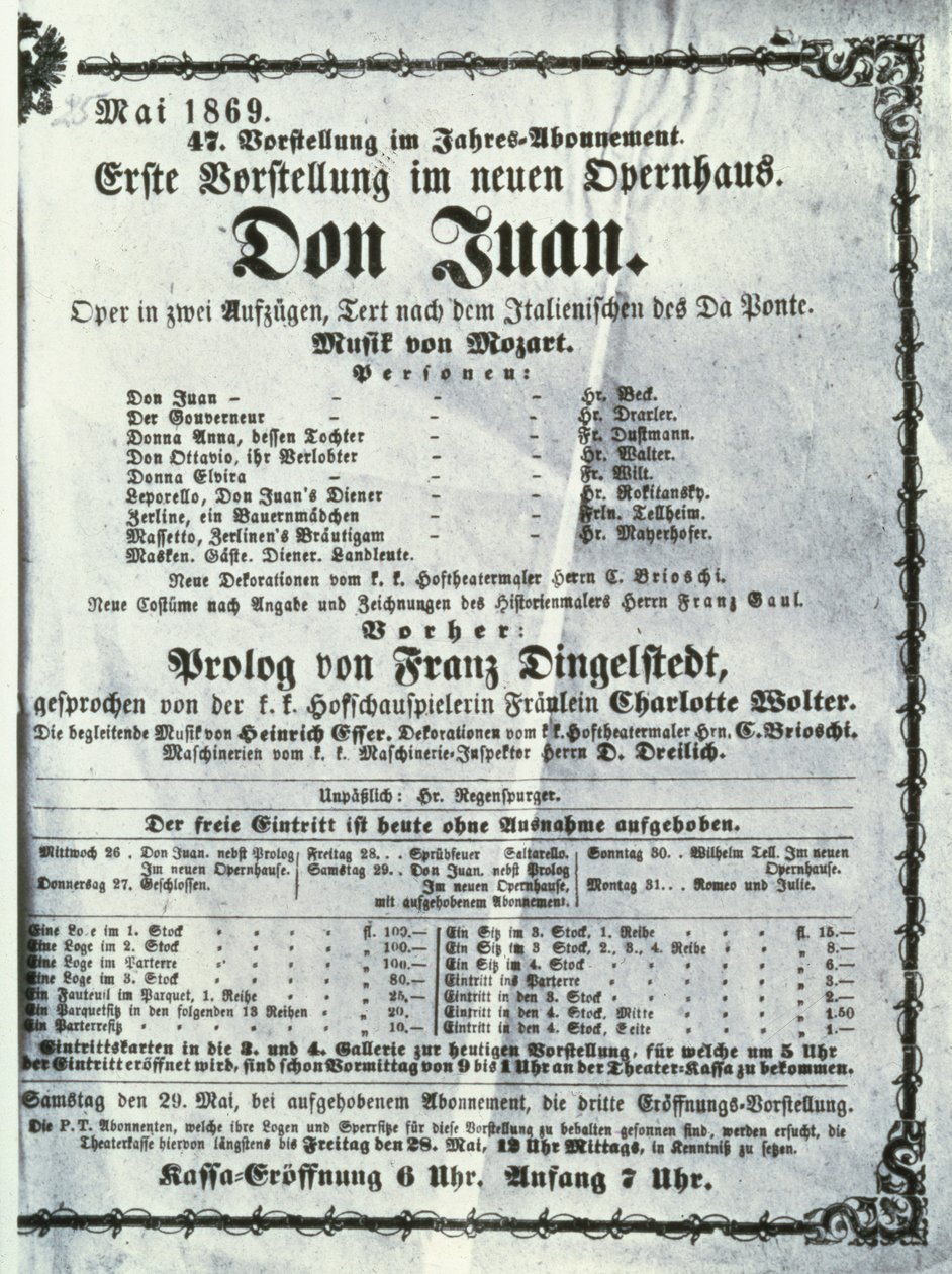 Affiche publicitaire pour une représentation de 