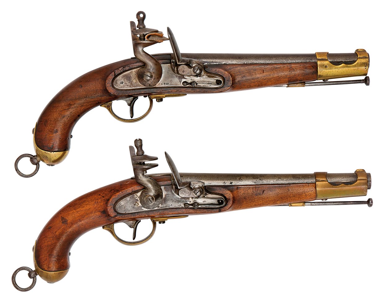 Une paire de pistolets de service autrichiens à silex de 16,9 mm - Austrian School