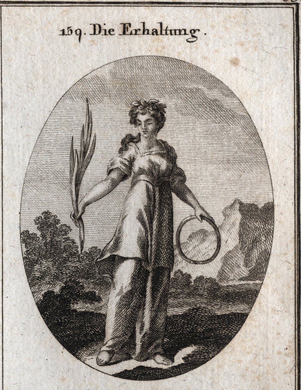 Allégorie de la conservation. La branche de cèdre est incorruptible mais est aussi l