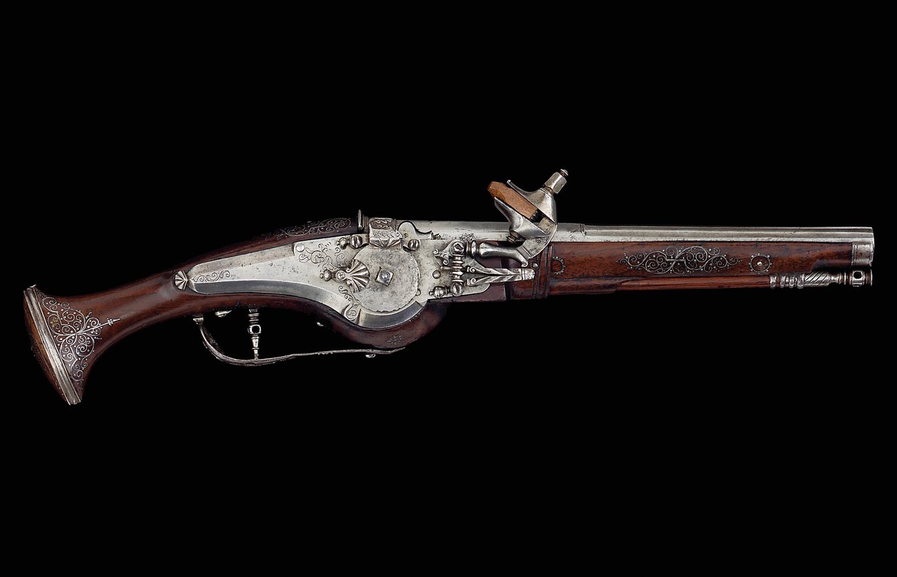 Pistolet carinthien (Ferlach) avec mécanisme à rouet incorporant un système de sécurité automatique interne, vers 1650 - Austrian School