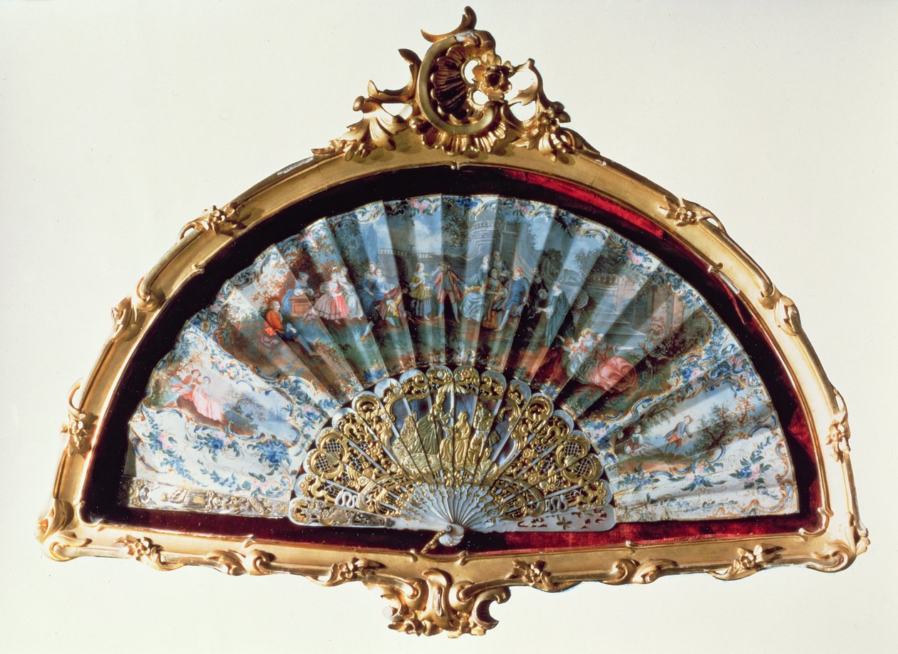 Éventail, décoré d