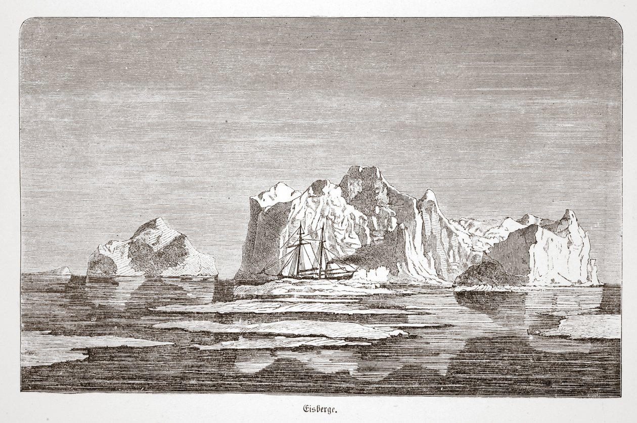 Icebergs, avec le Tegetthoff, 1876 - Austrian School