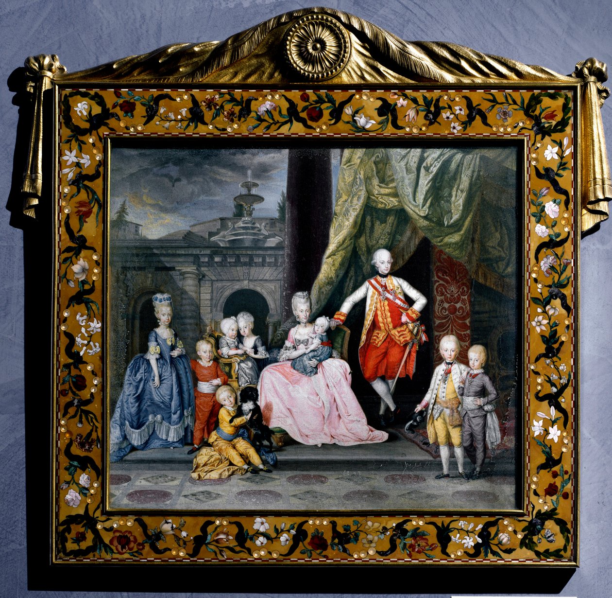 Portrait de Pierre-Léopold de Habsbourg-Lorraine entouré de sa famille - Austrian School