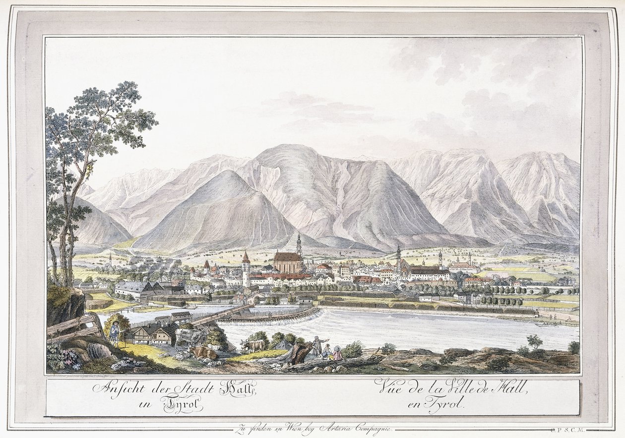 Vue de Hall en Tyrol, 1779-1792 - Austrian School