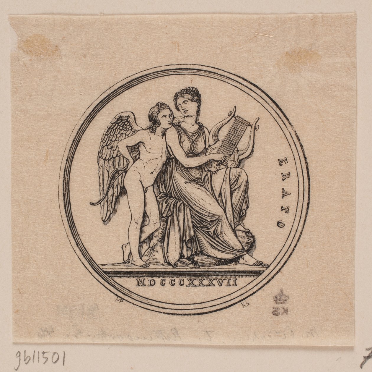 Médaille représentant Erato - Axel Theodor Kittendorff