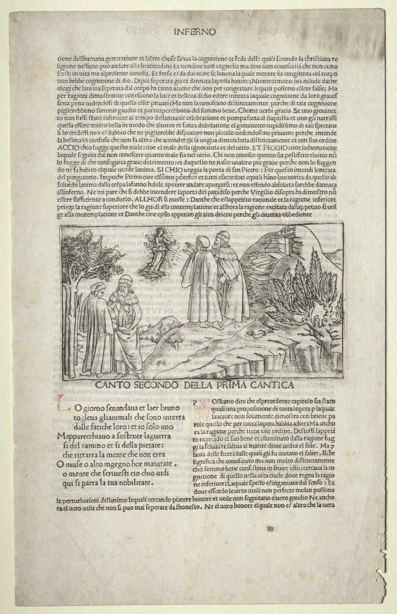 Dante et Virgile avec la vision de Béatrice, vers 1481-1485 - Baccio Baldini