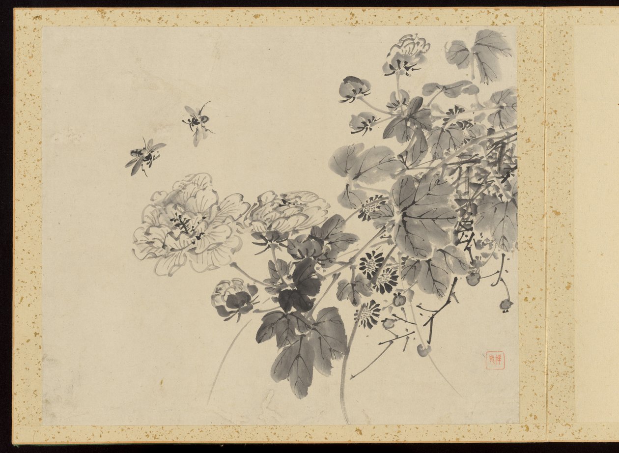 "Élégance raffinée aux quatre saisons" (Shiji seiga), album de peintures de fleurs - Baiitsu Yamamoto