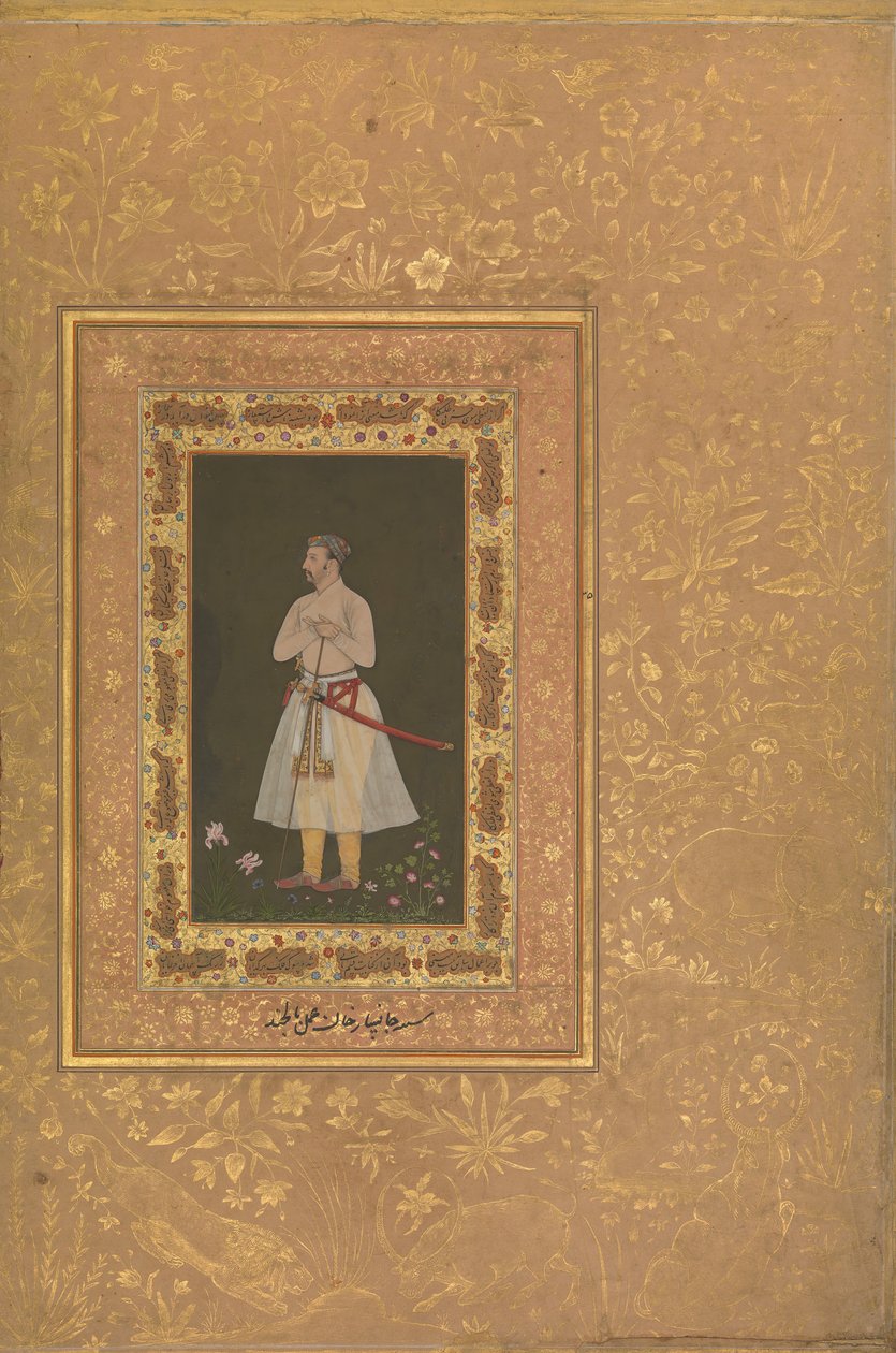 Portrait de Jahangir Beg, Jansipar Khan, Folio de l