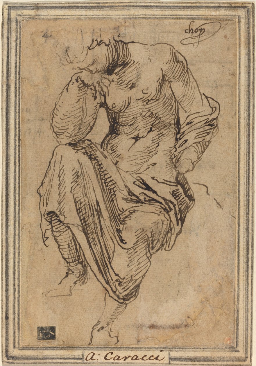 Figure féminine assise d