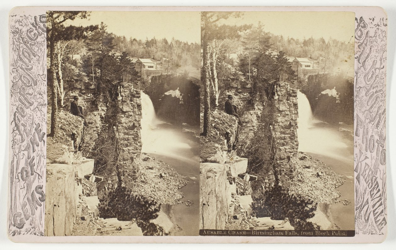 Ausable Chasm - Birmingham Falls, de Block Point - Baldwin Photo