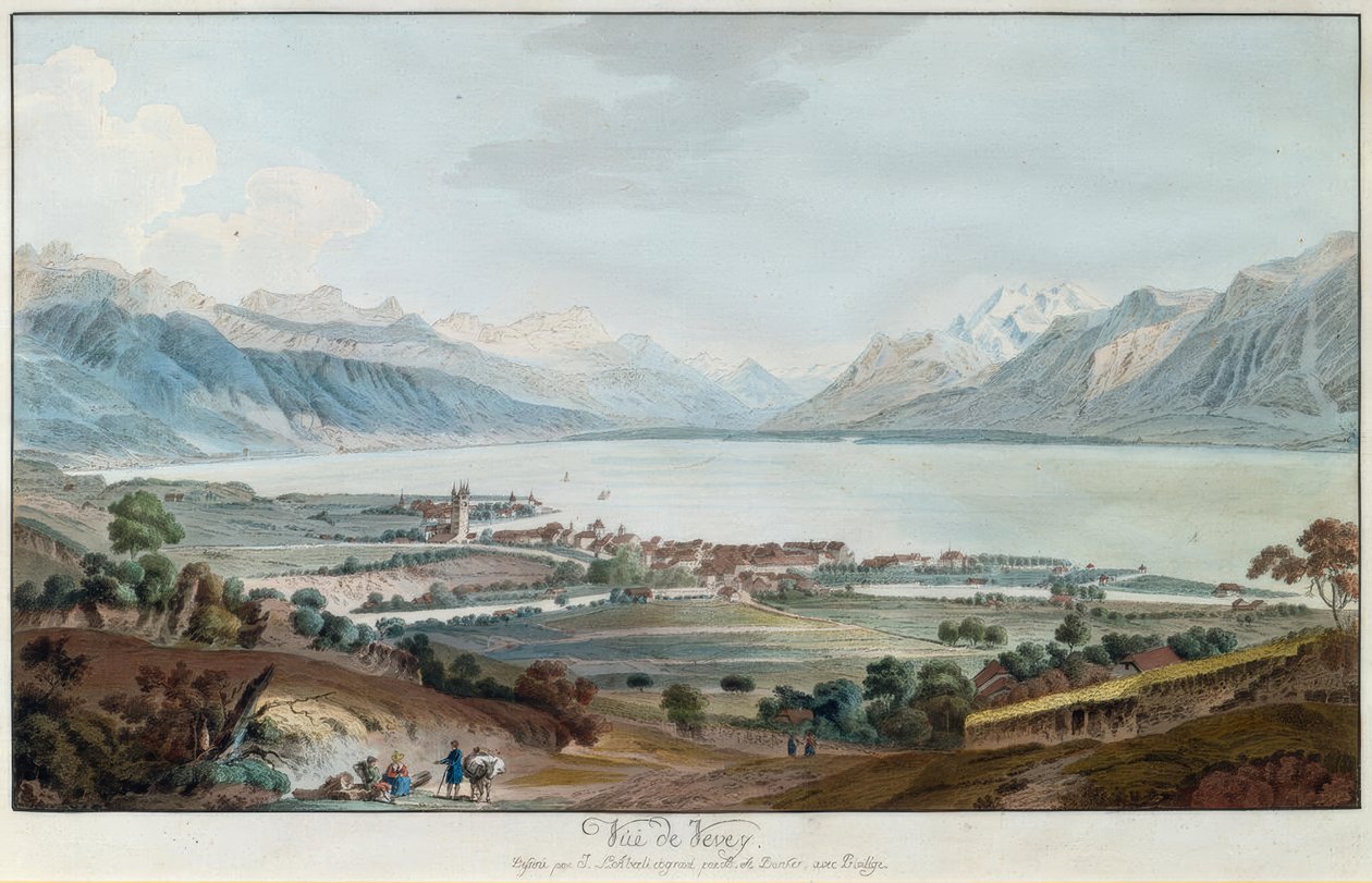 Vue de Vevey - Balthasar Anton Dunker