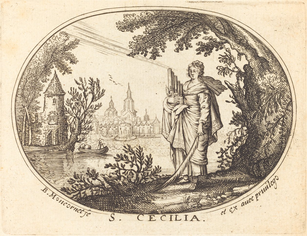 Sainte Cécile dans un paysage - Balthasar Moncornet