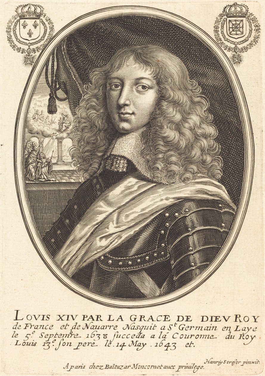 Louis XIV, roi de France - Balthasar Moncornet after Henry Stresor