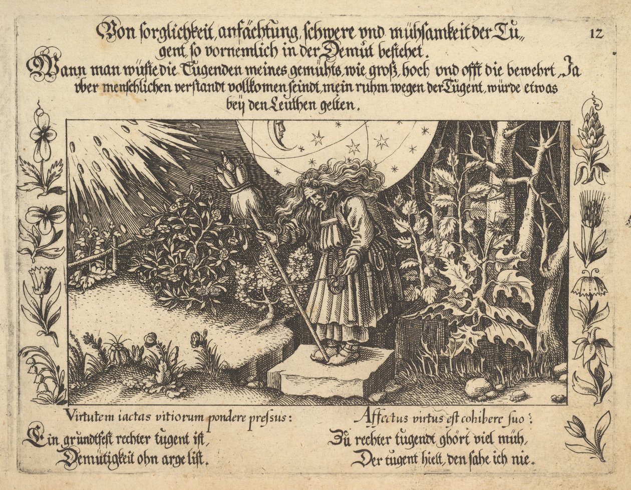 Von sorglichkeit ansächtung, schwere und mühsaamkeit der Tugent, so vornemlich in der Demut..., 1652 - Balthasar Schwan