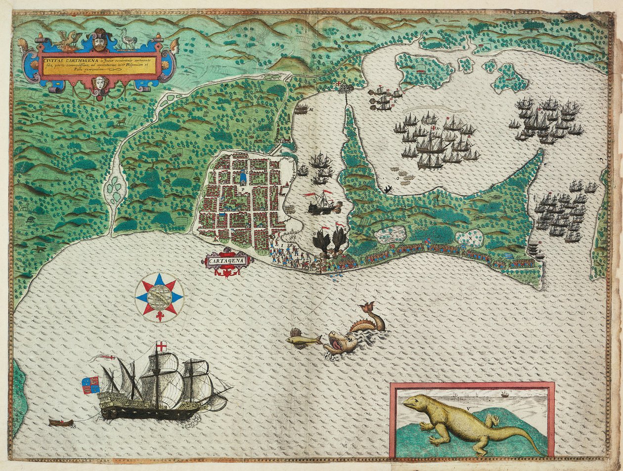 Carte de Carthagène - Baptista Boazio