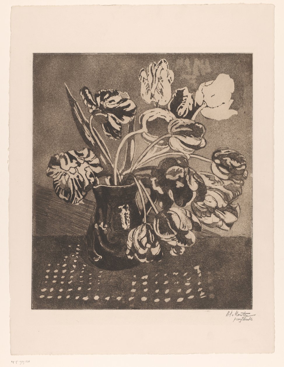 Tulipes dans une cruche - Barbara Elisabeth van Houten (signed by artist)