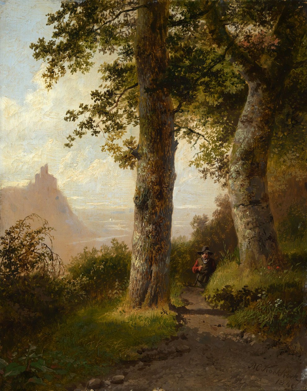 Forêt de montagne le matin - Barend Cornelis Koekkoek