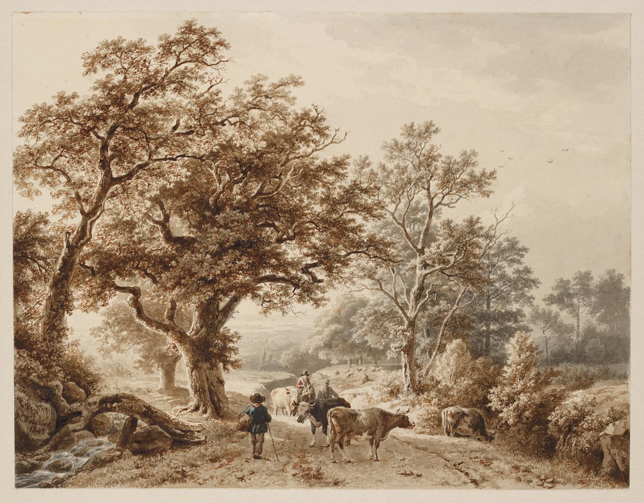 Un paysage avec d