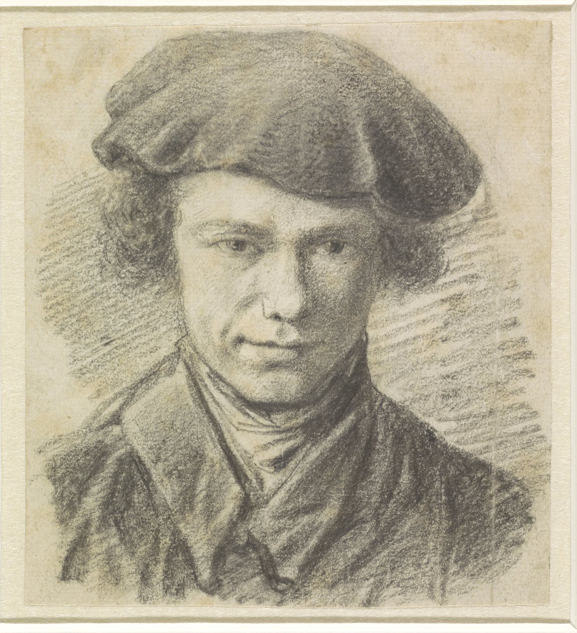 Autoportrait au béret - Barend Cornelis Koekkoek
