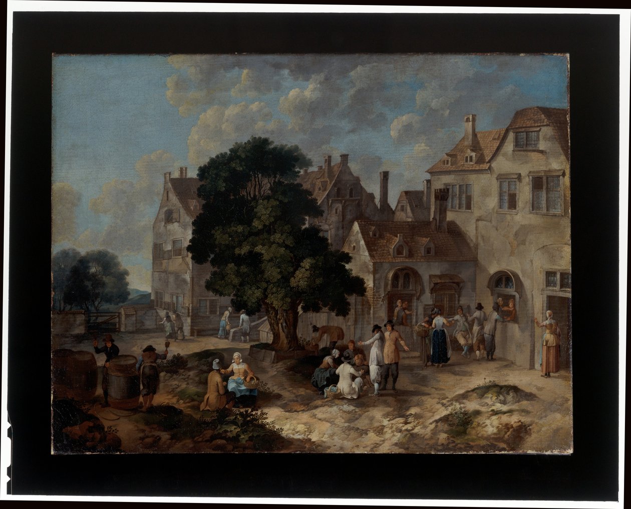 Une paire de scènes de village - Barend Hendrik Thier