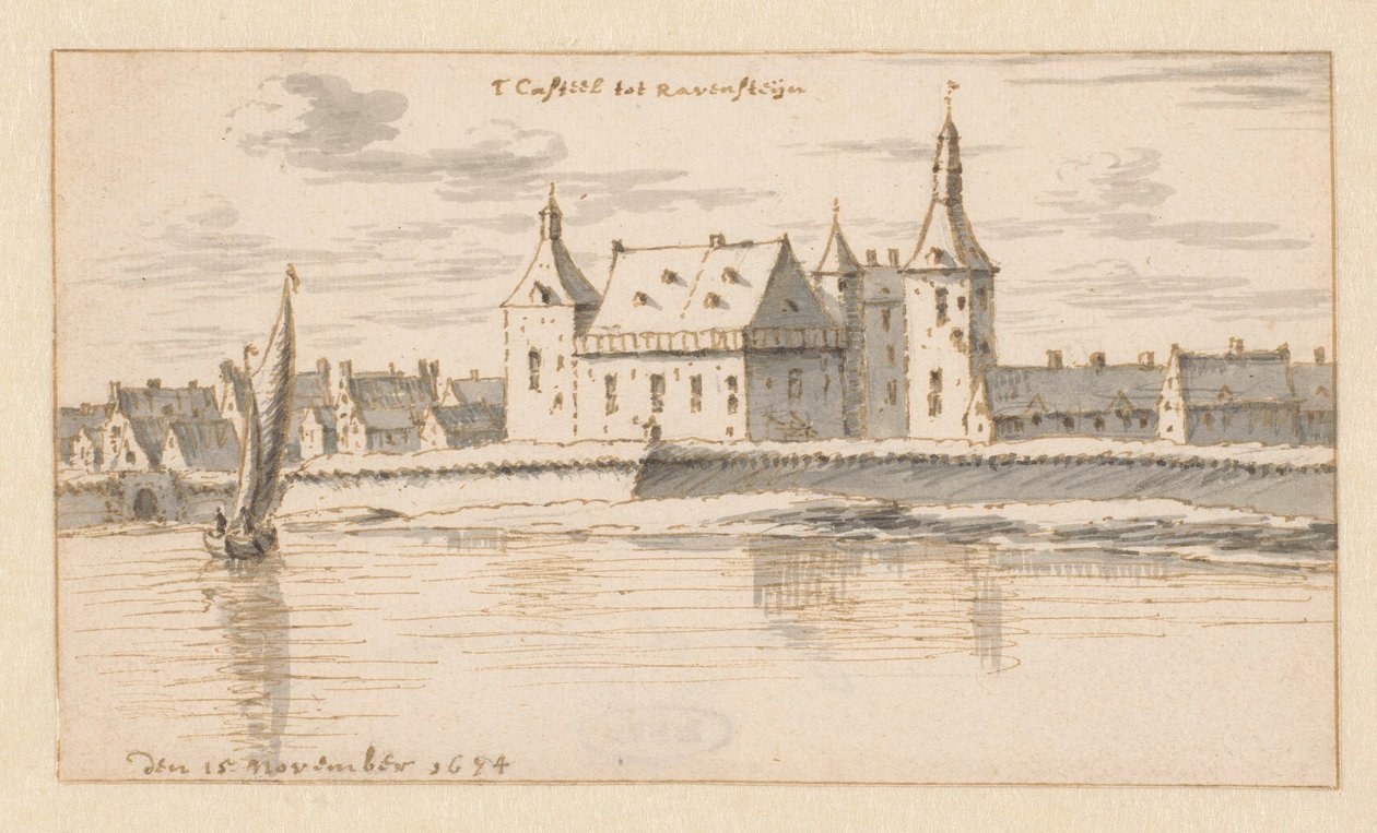 Vue du château de Ravenstein, Brabant-Septentrional - Barend Klotz (attributed to)