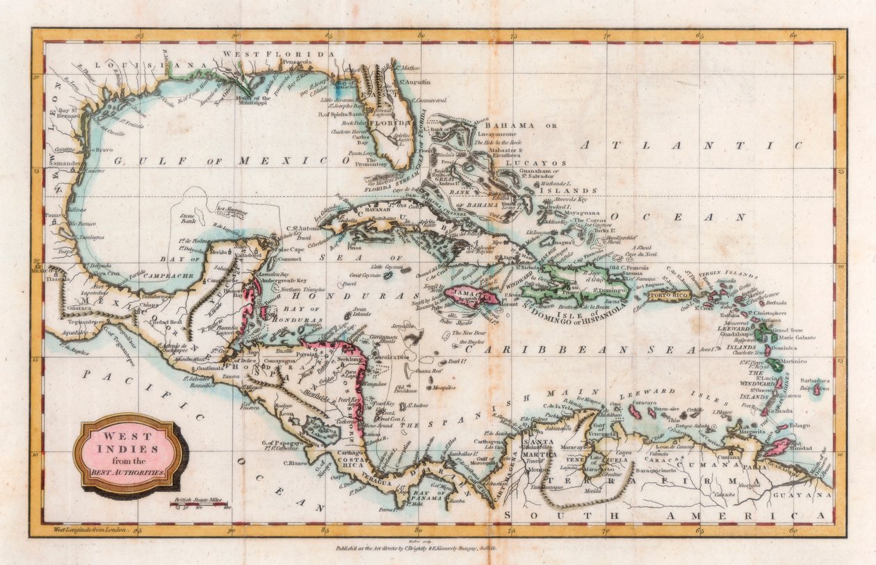 Carte des Antilles, 18e siècle - Barlow