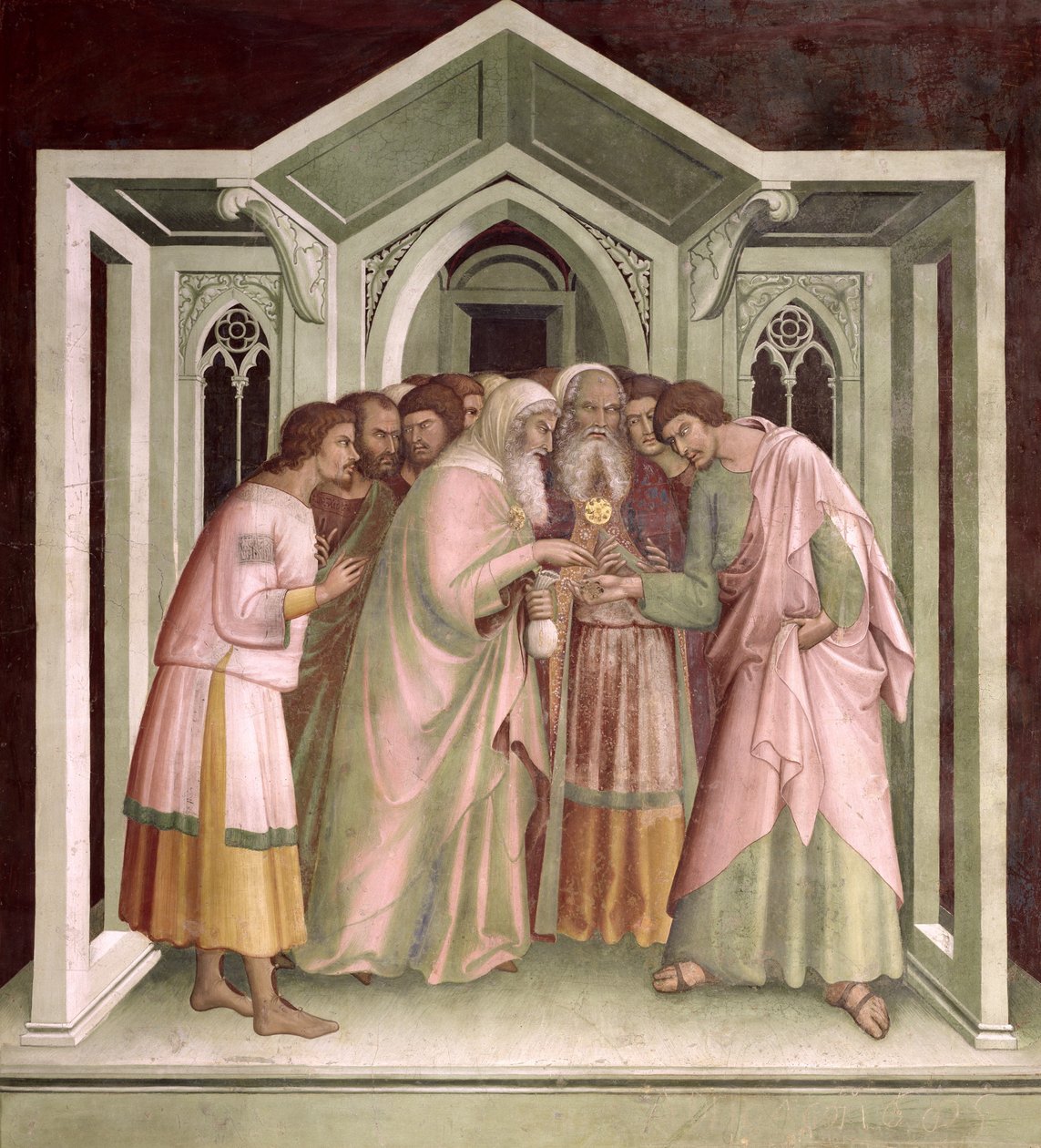 Judas recevant le paiement pour sa trahison, d
