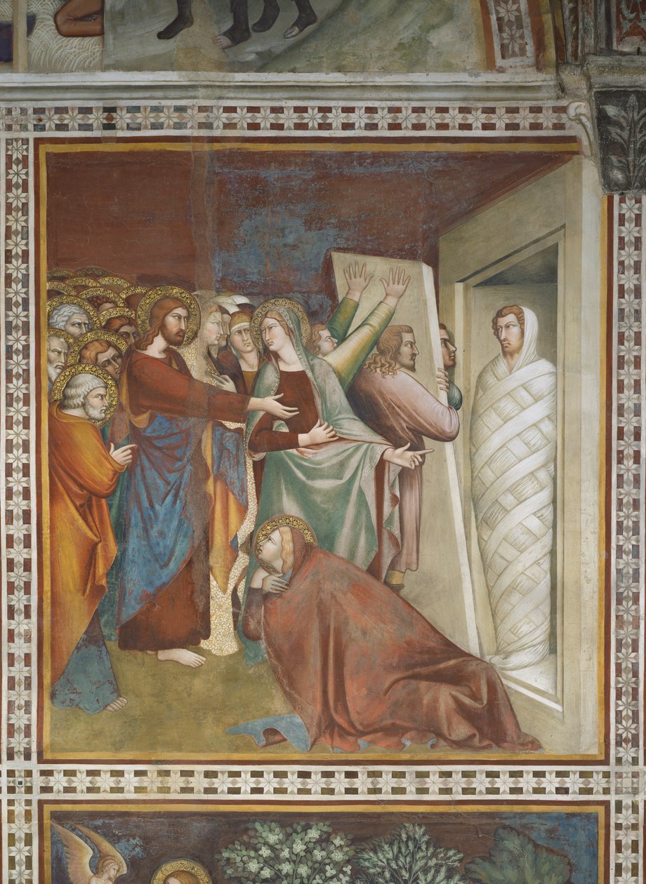 Scène du Nouveau Testament : Résurrection de Lazare - Barna da Siena