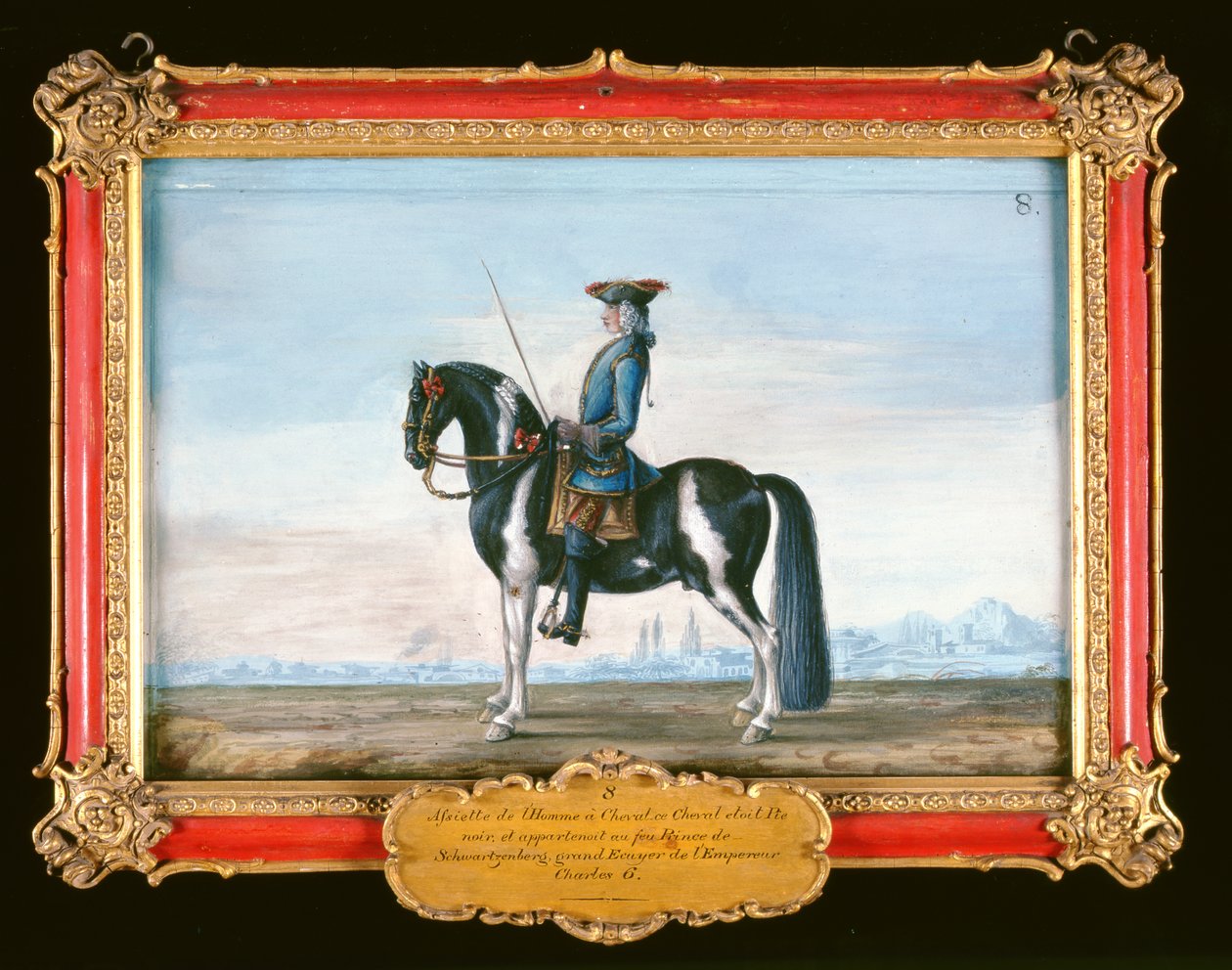 No. 8 Un cheval pie et son cavalier, de l