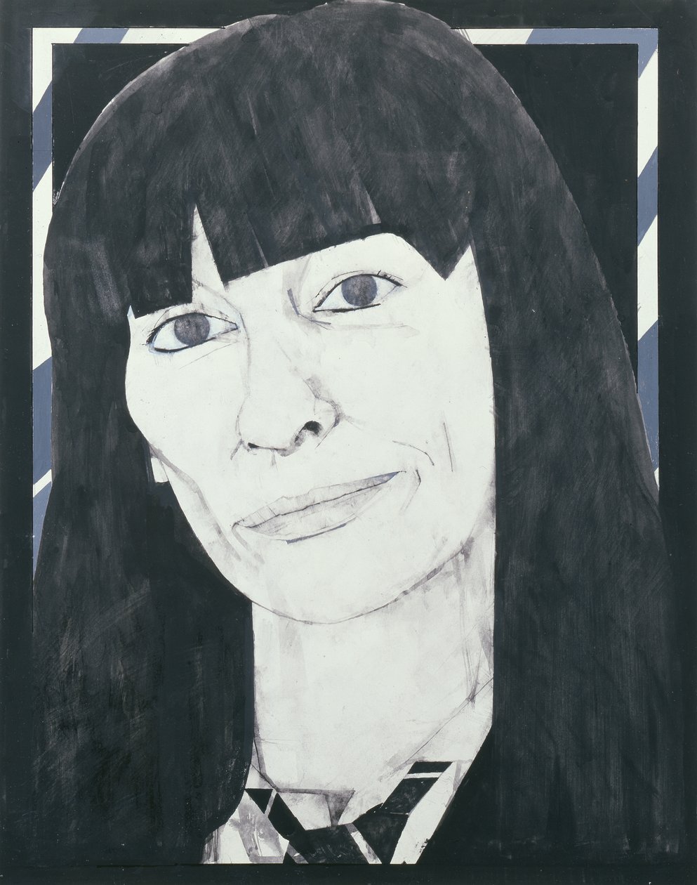 Portrait de Beryl Bainbridge, illustration pour Cosmopolitan, 1970s - Barry Fantoni