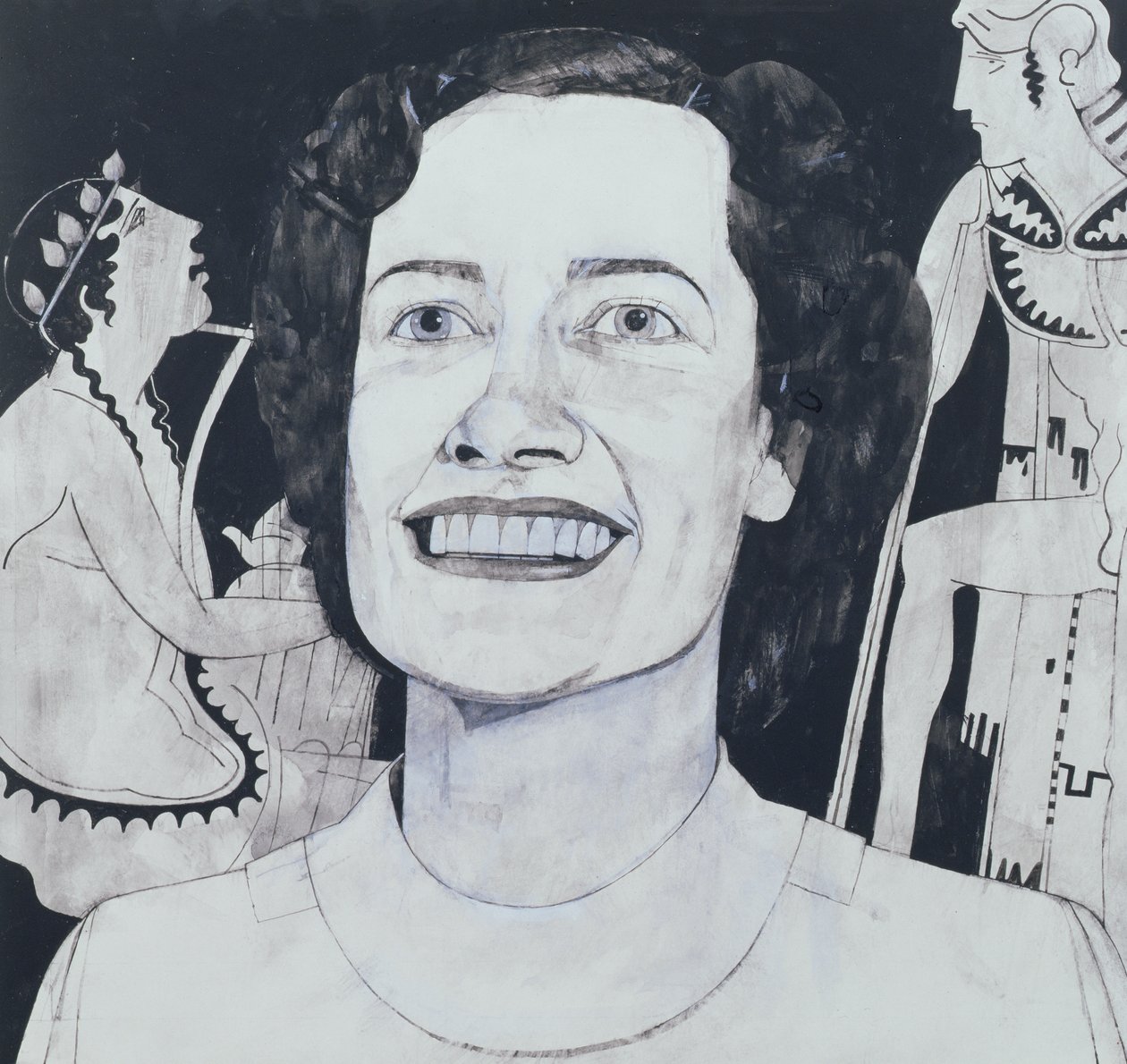 Portrait de Joan Sutherland, illustration pour The Sunday Times, 1970s - Barry Fantoni