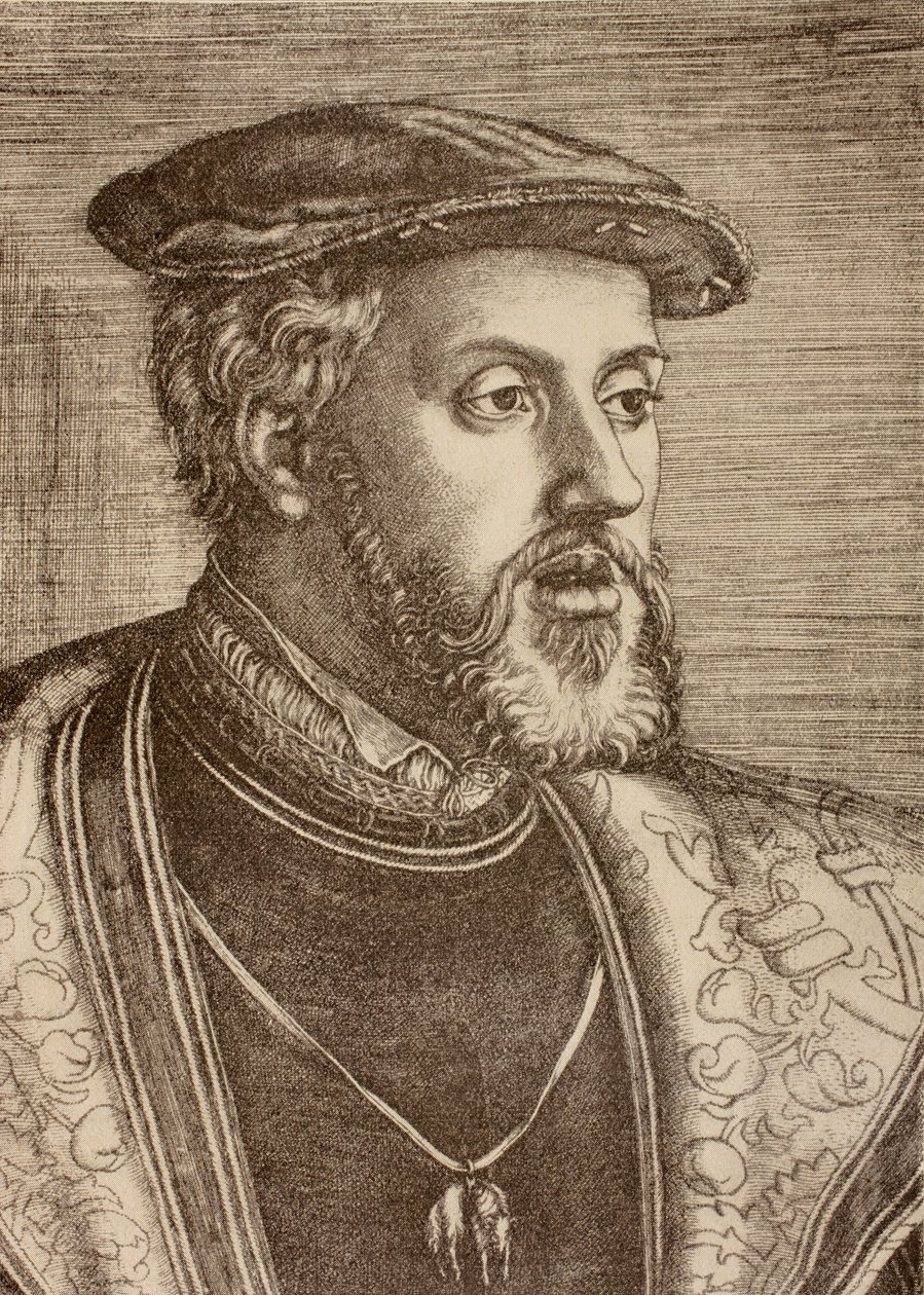 Portrait de Charles Quint, publié en 1920 - Barthel (after) Beham