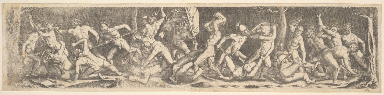 Bataille pour la bannière copie, début du 16e siècle - Barthel Beham