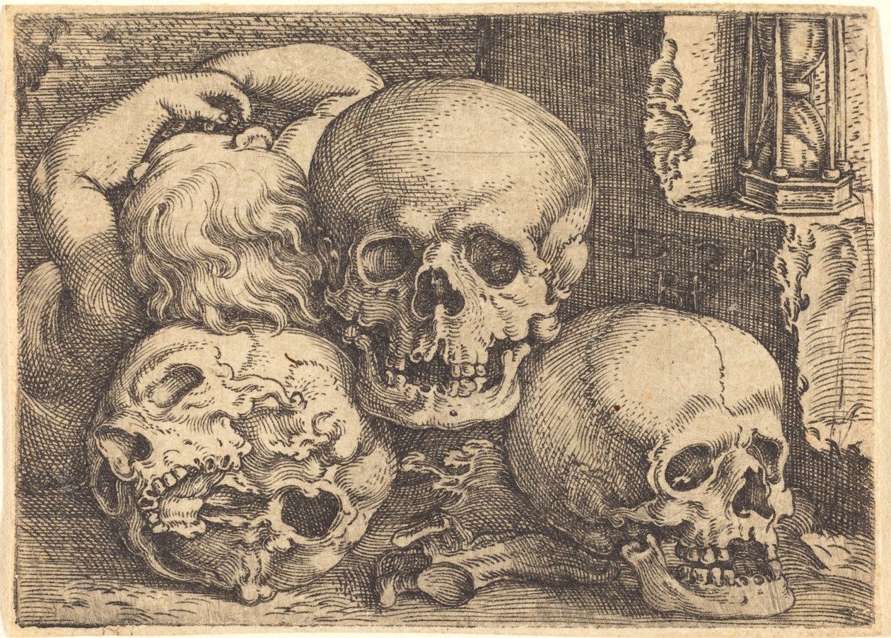 Enfant avec trois crânes - Barthel Beham