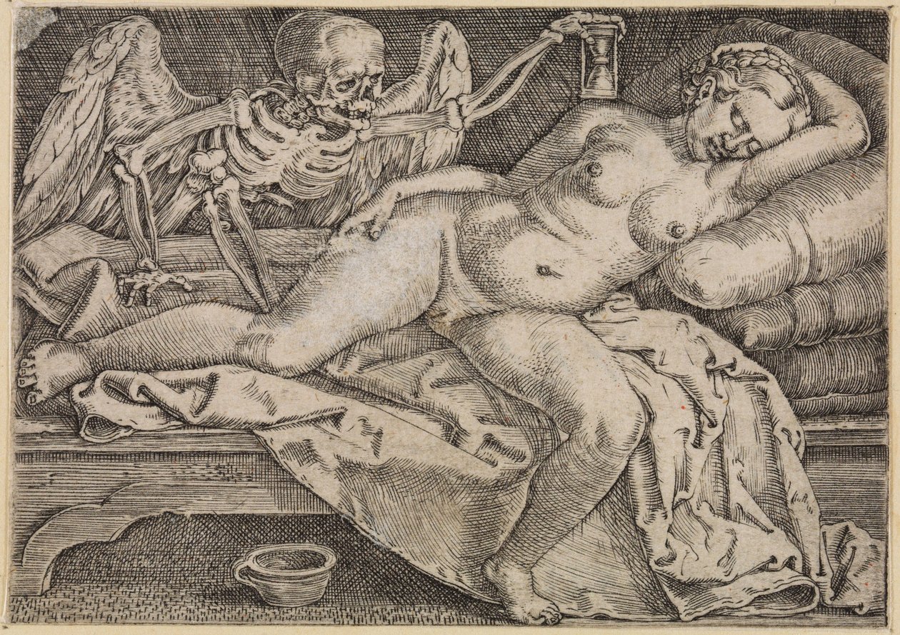 La femme endormie et la mort - Barthel Beham