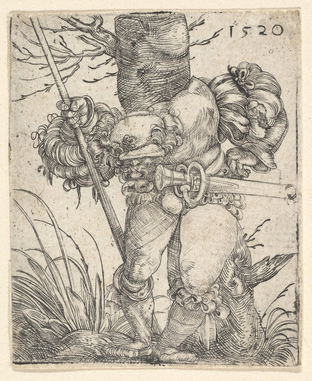 Fantassin devant un arbre - Barthel Beham