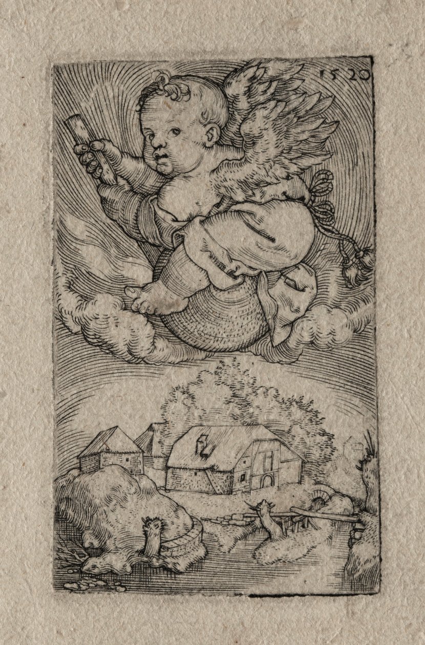 Génie chevauchant une boule, 1520 - Barthel Beham