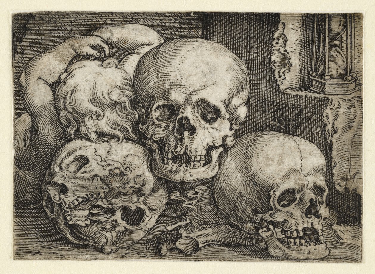 Enfant avec trois crânes - Barthel Beham
