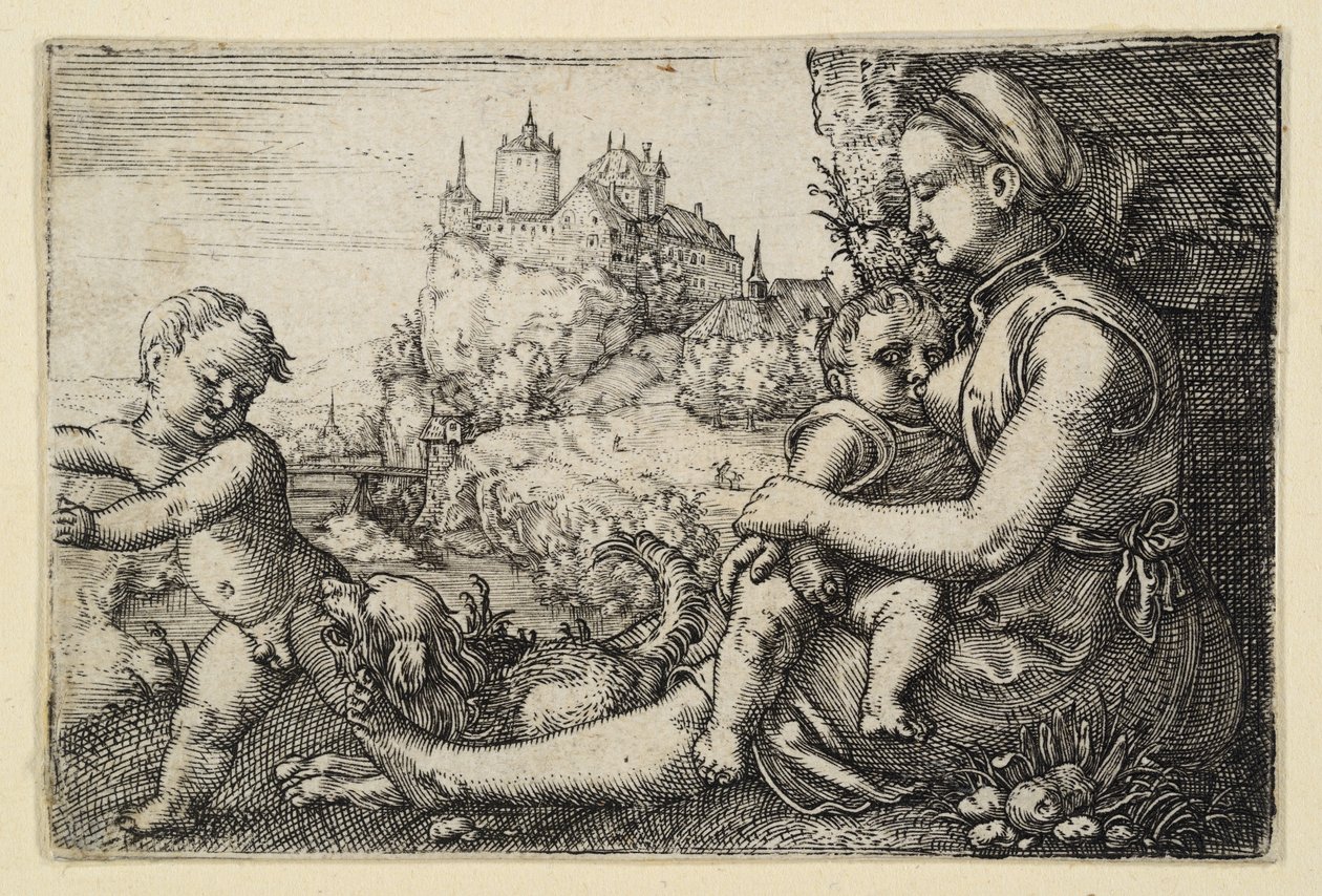 Mère avec deux garçons - Barthel Beham