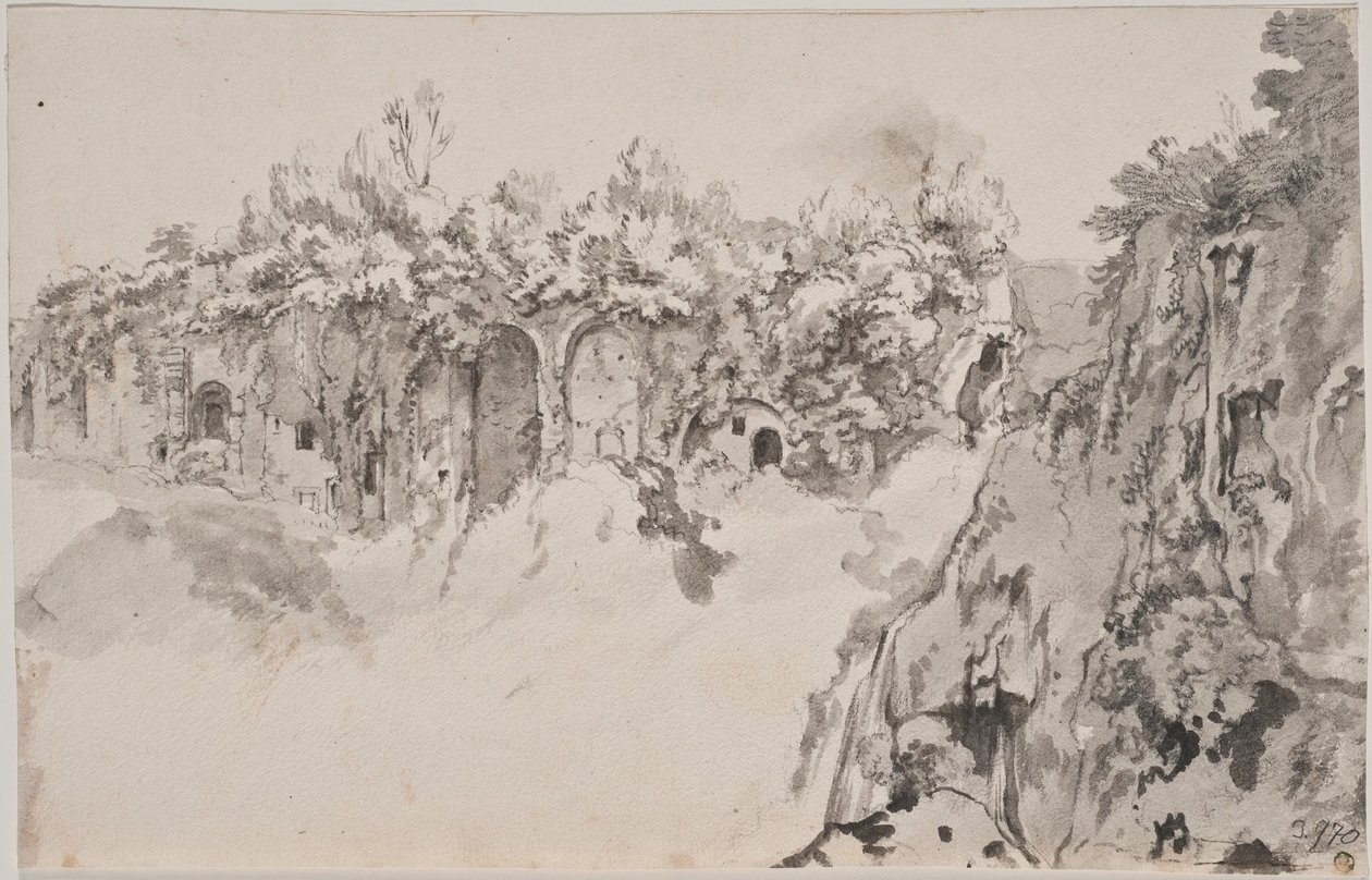 Ravin avec des grottes murées - Bartholomeus Breenbergh