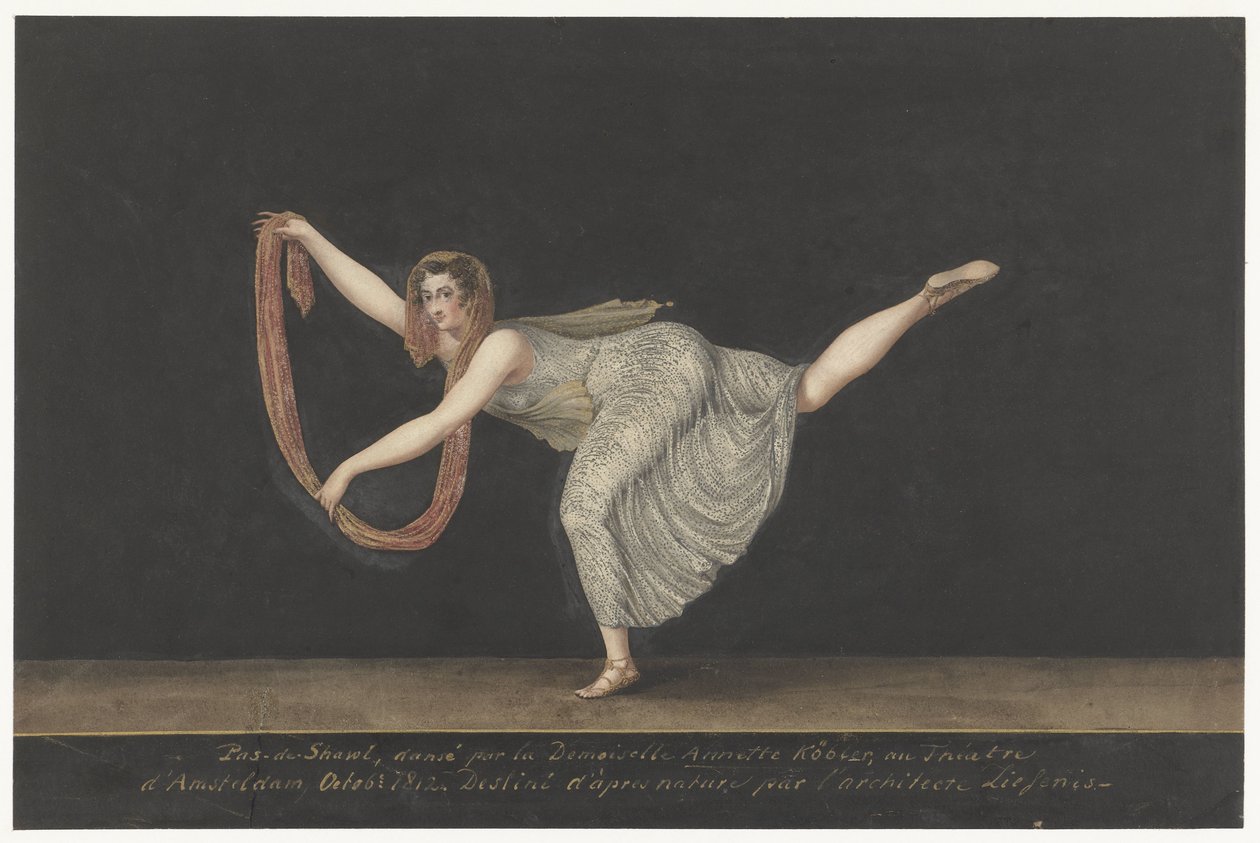 Danseuse Annette Köbler, exécutant le pas-de-shawl - Bartholomeus Ziesenis