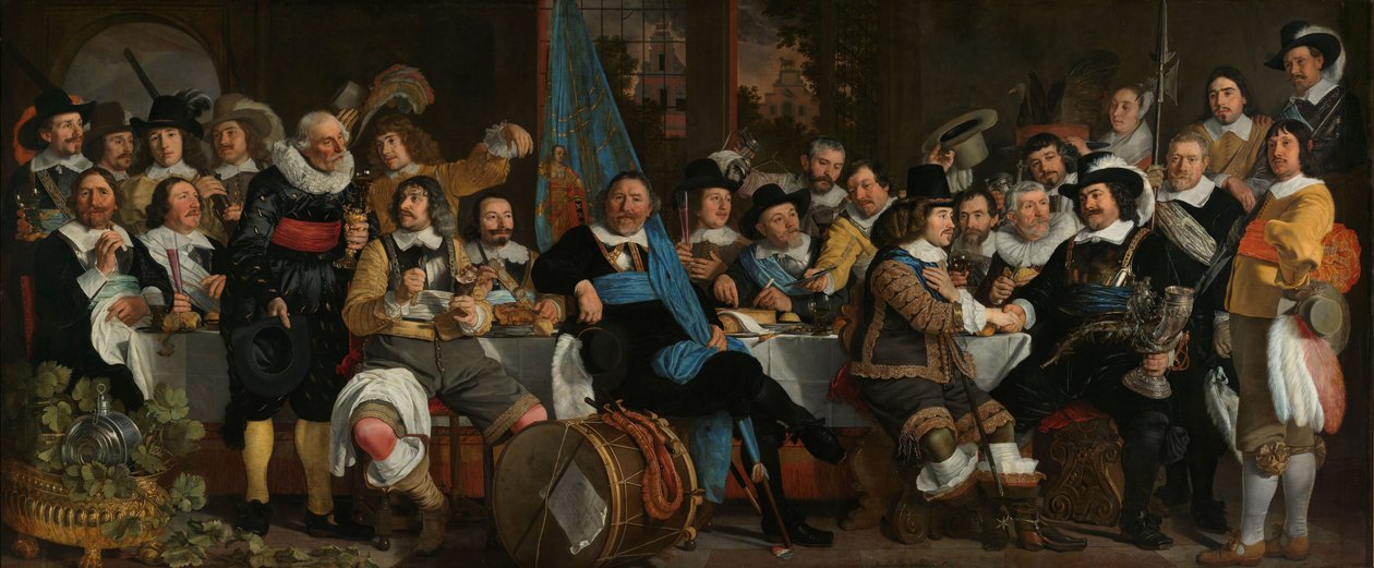 Banquet à la guilde des arbalétriers en célébration du traité de Münster - Bartholomeus van der Helst