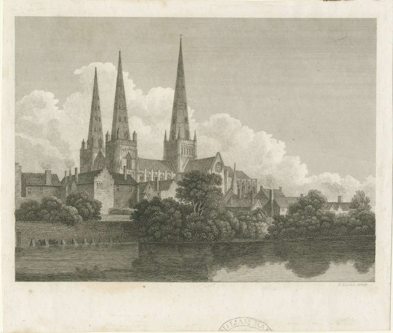 Cathédrale de Lichfield - Vue sud-ouest - Bartholomew Howlett