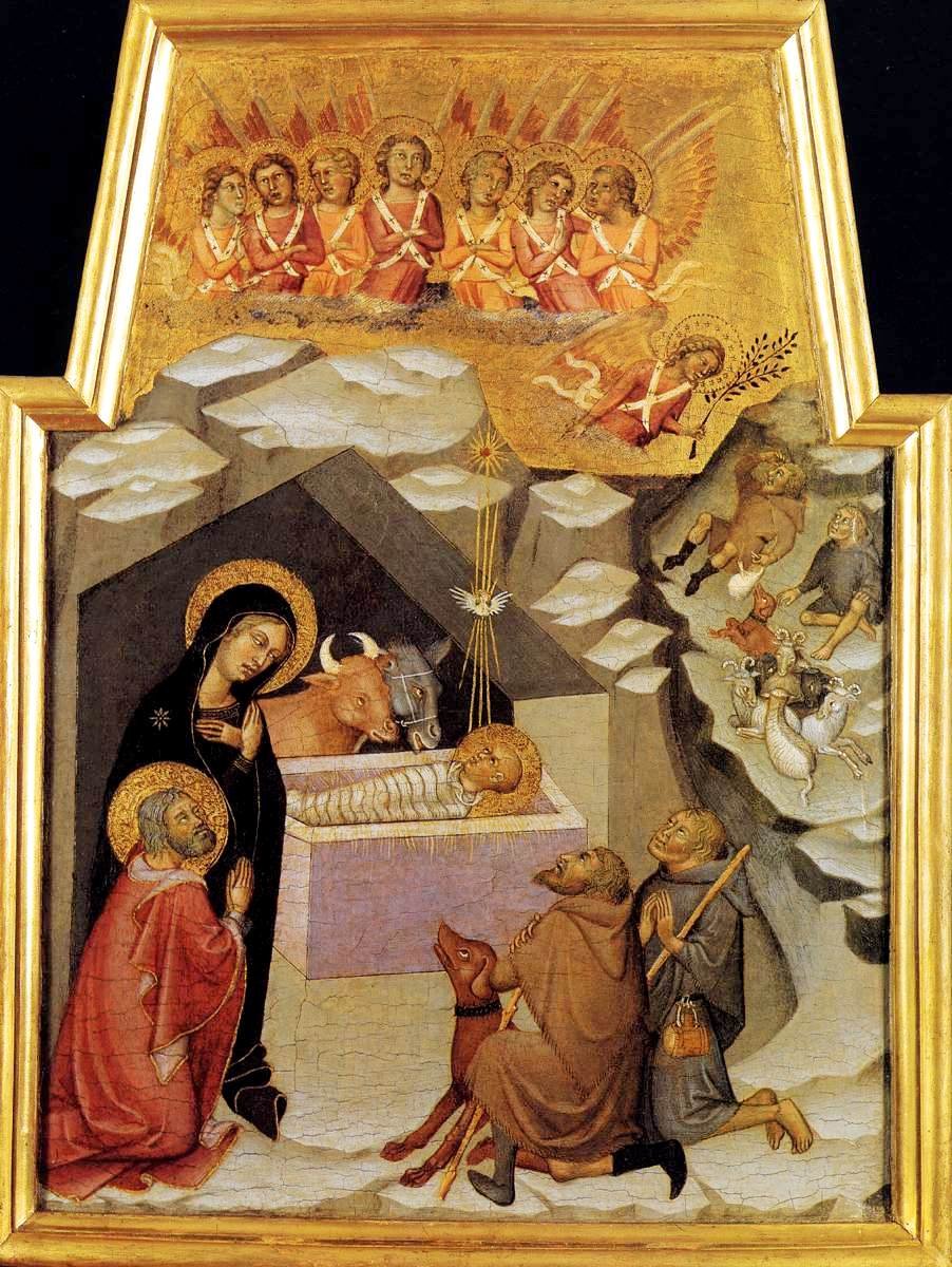 Nativité et Adoration des bergers - also Manfredi de Battilori Bartolo di Fredi