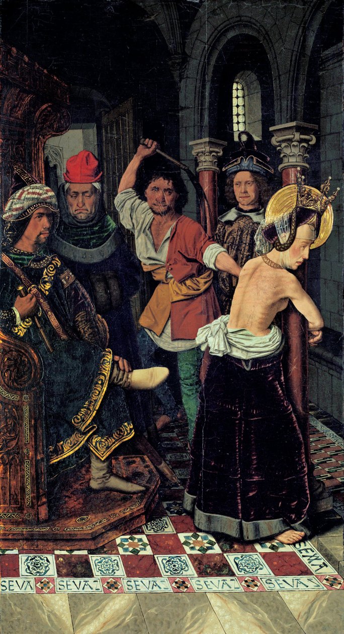 La Flagellation de Sainte Engratia, vers 1475 - Bartolomé Bermejo