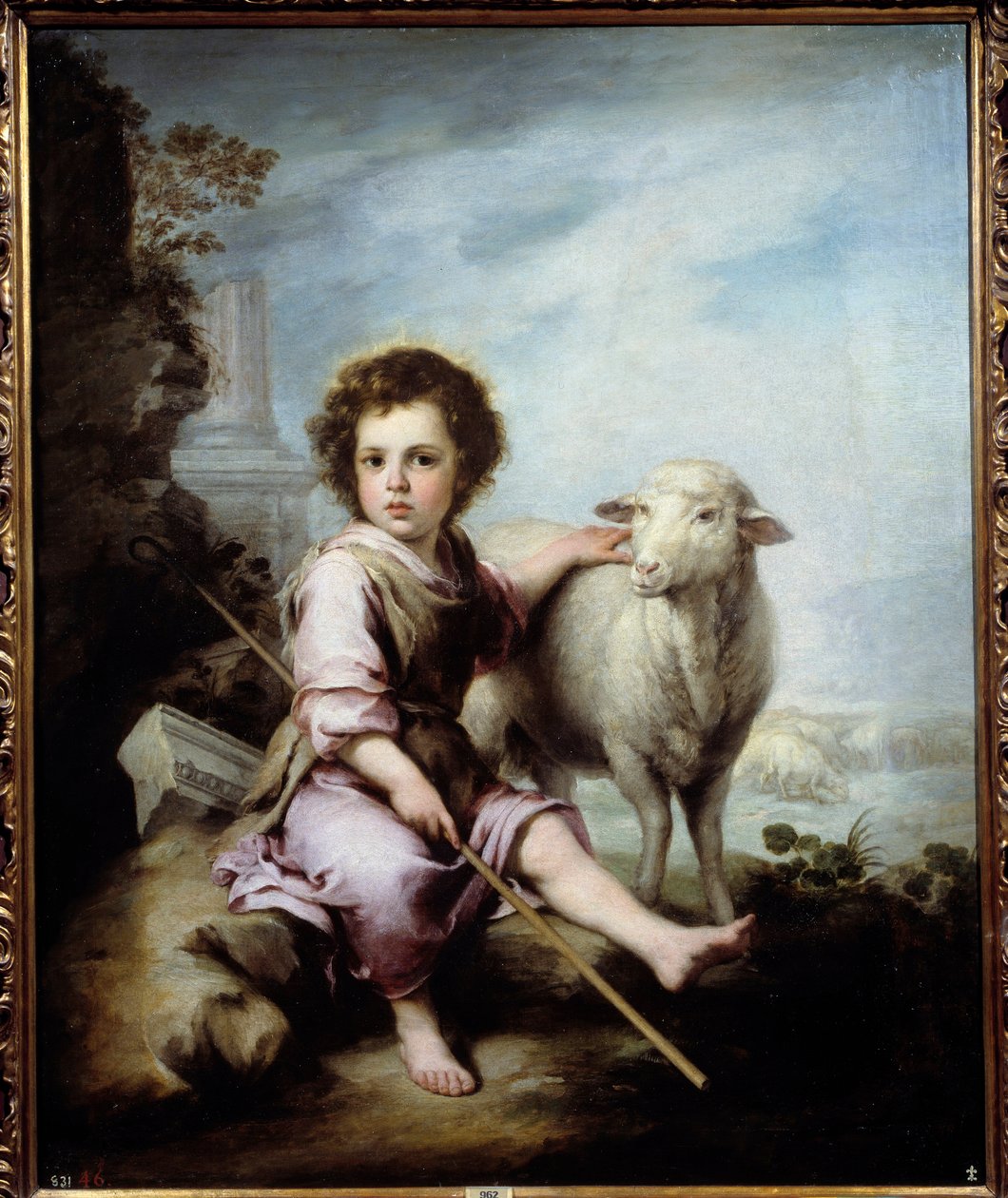 Le Bon Pasteur. Peinture par Bartolomé Murillo (1618-1682) XVIIe siècle. Madrid, Musée du Prado - Bartolomé Esteban Murillo
