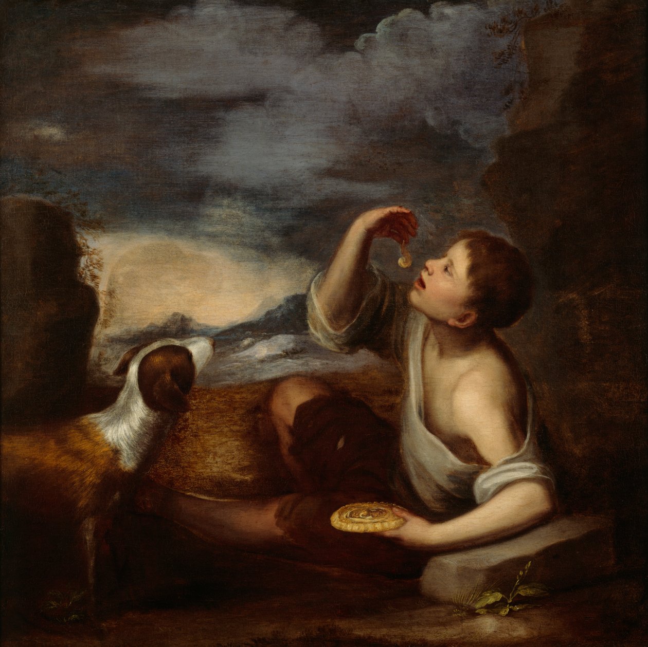 Un garçon espagnol et un chien - Bartolome Esteban (attr. to) Murillo