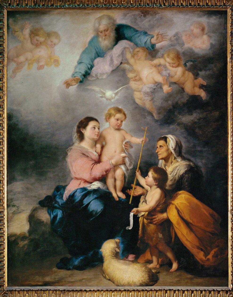 La Sainte Famille, dit la Vierge de Seville - … - Bartolome Esteban (school of) Murillo